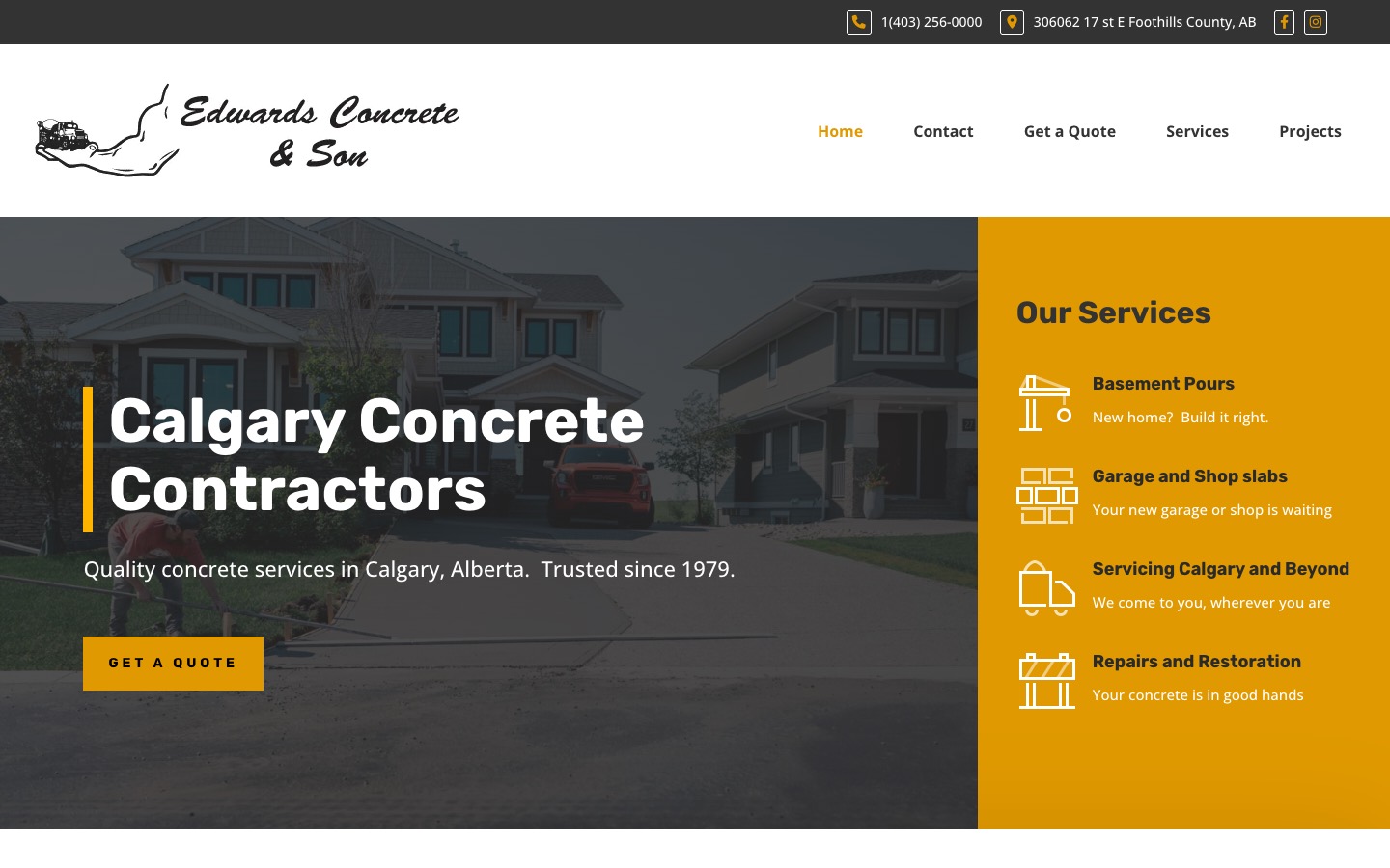 The current homepage